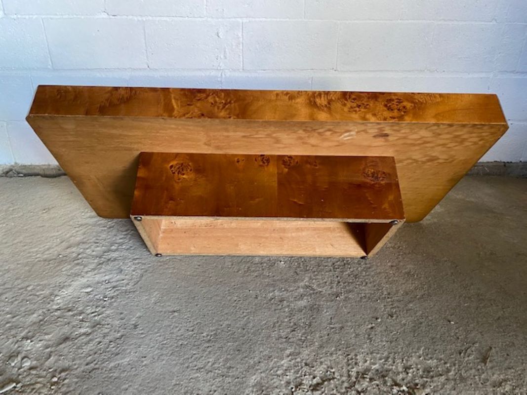 Table basse en loupe d’orme Roche et Bobois vintage 70s