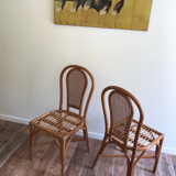 Set of 4 bamboo chairs