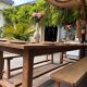 Grande table de ferme avec 2 bancs