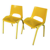 Pair of yellow chairs