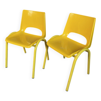 Pair of yellow chairs