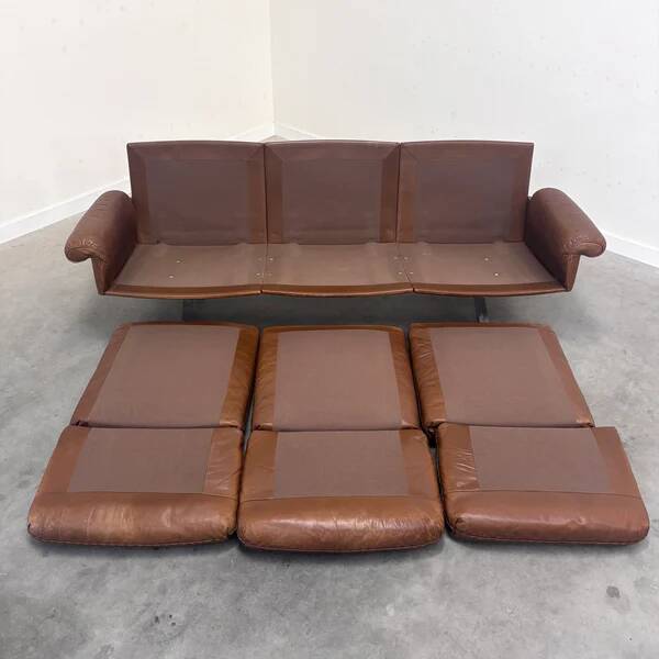 Cognac leather De Sede DS31 sofa, 1970s