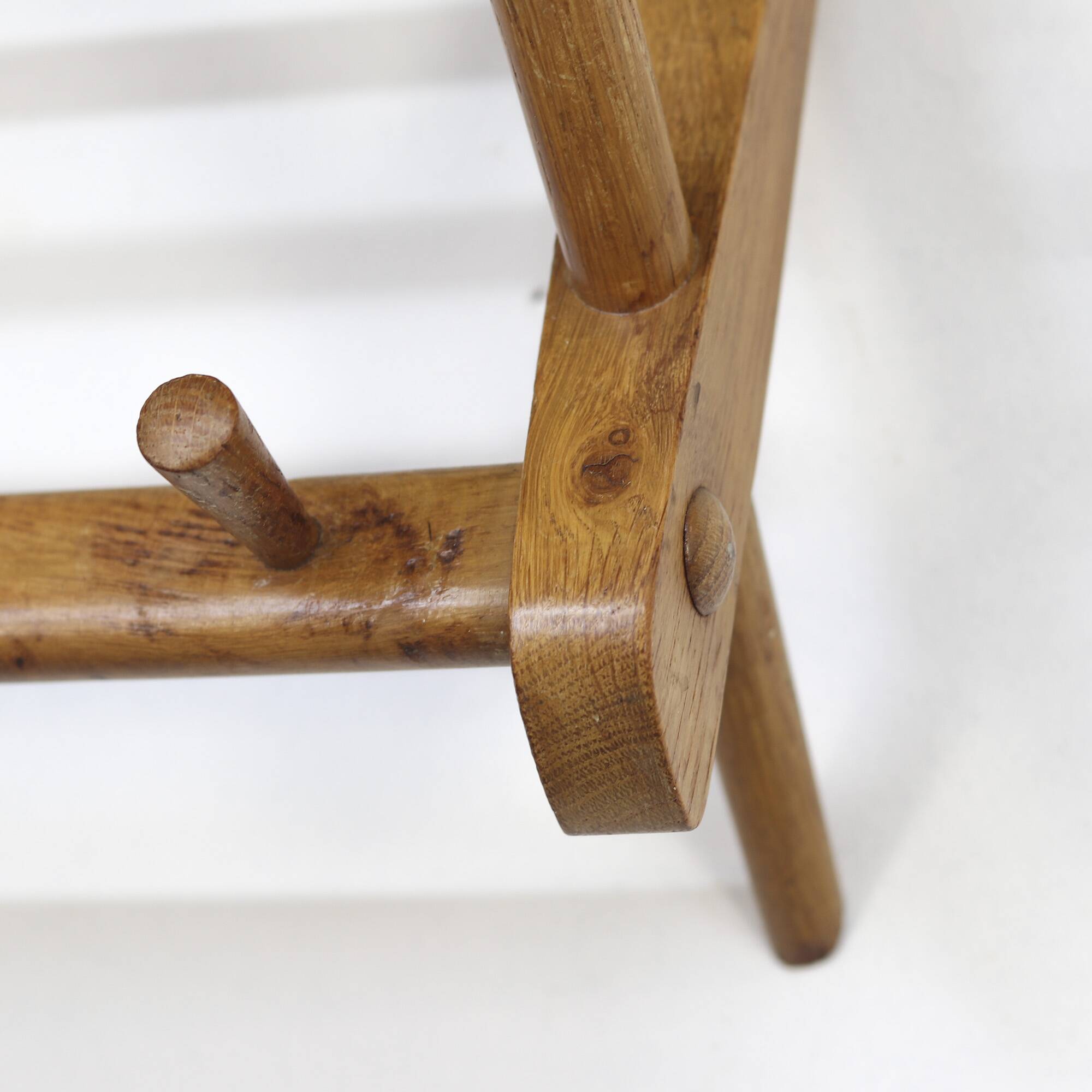 Vintage Mid-Century Design Coatrack from Oak