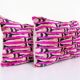 Matching silk ikat velvet pillows