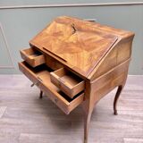Carel Jacques-philippe Curved Sloping Desk In Louis XV Period Marquetry Stamped