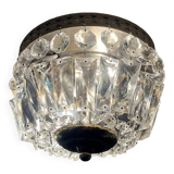 Deknudt 2-light golden brass glass pendant basket ceiling light
