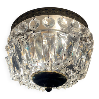 Deknudt 2-light golden brass glass pendant basket ceiling light