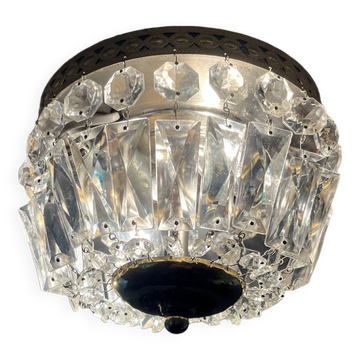 Deknudt 2-light golden brass glass pendant basket ceiling light