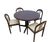 Dining set, brown mahogany, beige fabric, Lübke, Germany, 1960s.