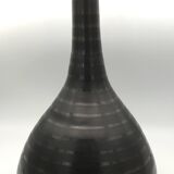 Vase in glazed ceramic with brown and brown striped design by asa sélection