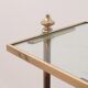 Neoclassical magazine rack in mahogany and brass
