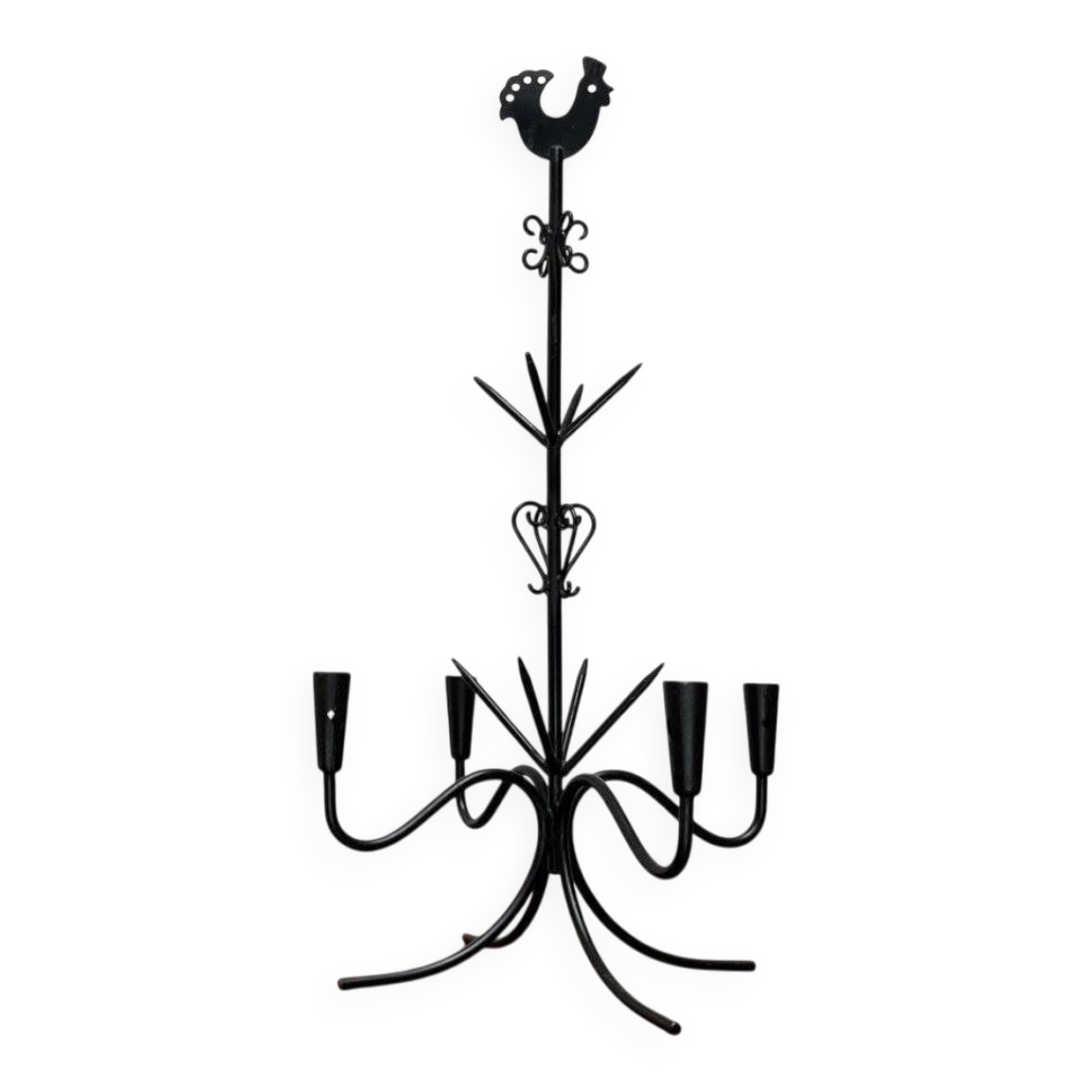 Mid-century Scandinavian metal candle holder by Gunnar Ander, 1960s.