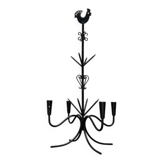 Mid-century Scandinavian metal candle holder by Gunnar Ander, 1960s.