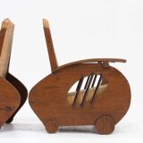 Ensemble de fauteuils en rotin tressé au design Art déco, années 1930, Italie