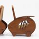 Ensemble de fauteuils en rotin tressé au design Art déco, années 1930, Italie