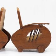 Ensemble de fauteuils en rotin tressé au design Art déco, années 1930, Italie