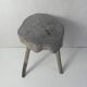 Old brutalist solid wood stool