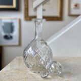Chiseled crystal carafe
