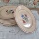 Set of 12 flat plates 30s earthenware K&G Lunéville model Denise