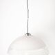 Magnificent suspended light fixture in white glass, Murano glass, Italy, 1970s.
