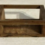 Service à condiments brutaliste en bois – Mid-Century années 50