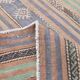 Grand Kilim Vintage Rayé Multicolore, Motifs Tribaux Anatoliens, 168x303 Cm