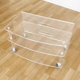 Vintage transparent plexiglass service