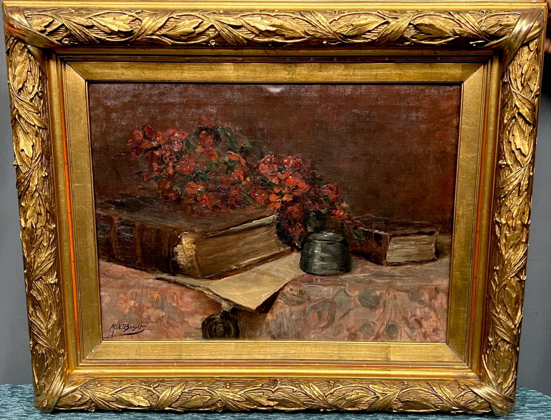 Mr. Van Der Borght. “Still life with flowers.”