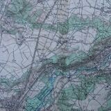 Carte géographique de 1953 (Type1922) Etampes (Essonne) dessinée et publiée par l' Institut Géog