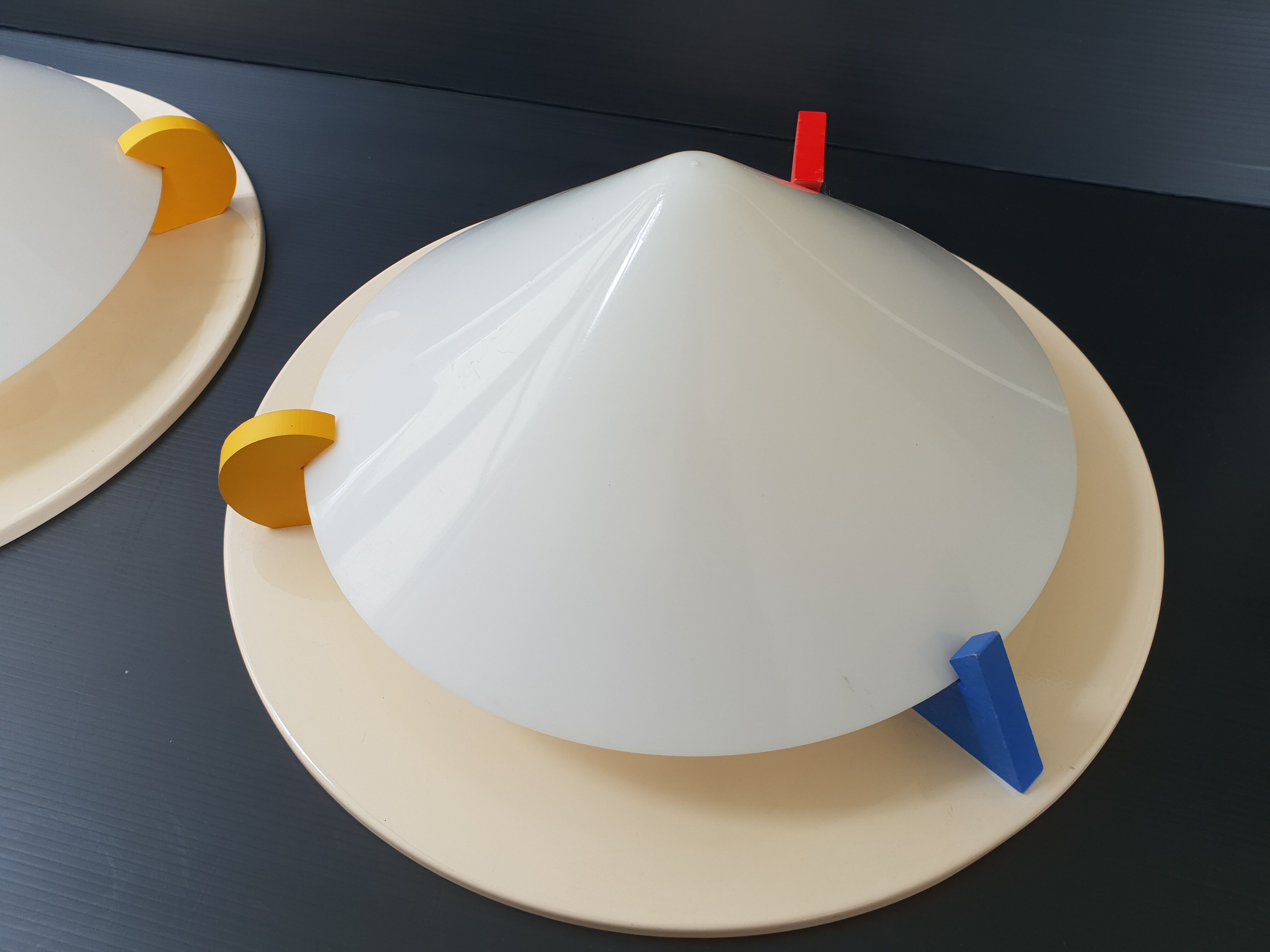 Pair of IKEA ceiling lights, 1980