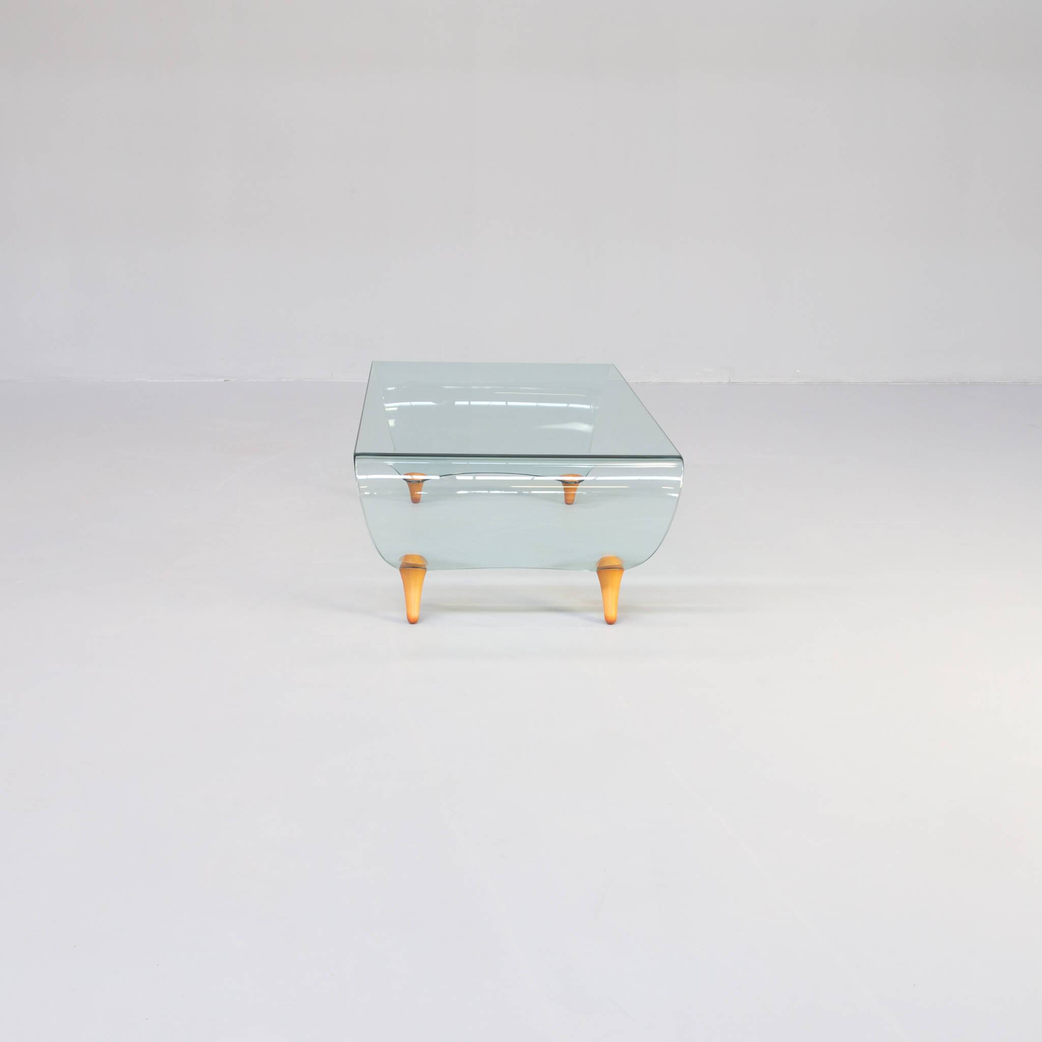 "Tango" Glass Coffee Table by Fabio Di Bartolomei for Fiam Italia