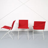 French mid-century vintage garden set designed by Raoul Guys (attributed) 3 chairs and a table