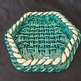 Varnished ceramic trivet from Vallauris and 2 bottle coasters.