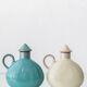 Bauhaus Ceramic Alpha Omega Cruet Pair by Theodor Bogler, 1948-1968