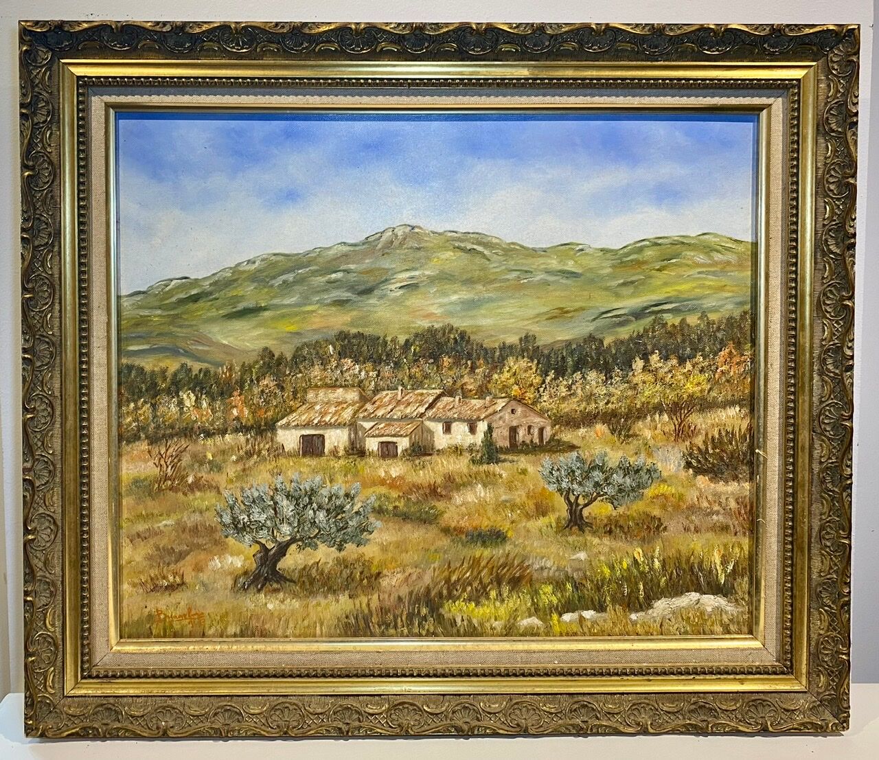 Old painting, Provencal landscape, signed, 60s/70s