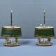 Pair of "Bouillotte" Lamps in Brass, Empire Style – Early 20th Century
