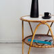 Table en rotin vintage des années 60
