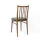 Set de 4 chaises de salle à manger en chêne foncé par tonne, tchécoslovaquie années 1960