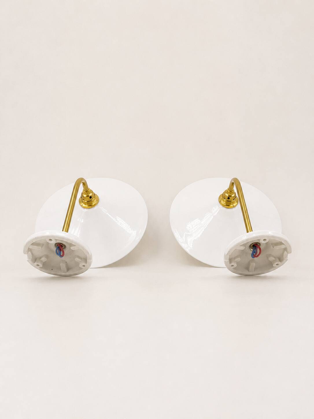 Vintage opaline wall lights