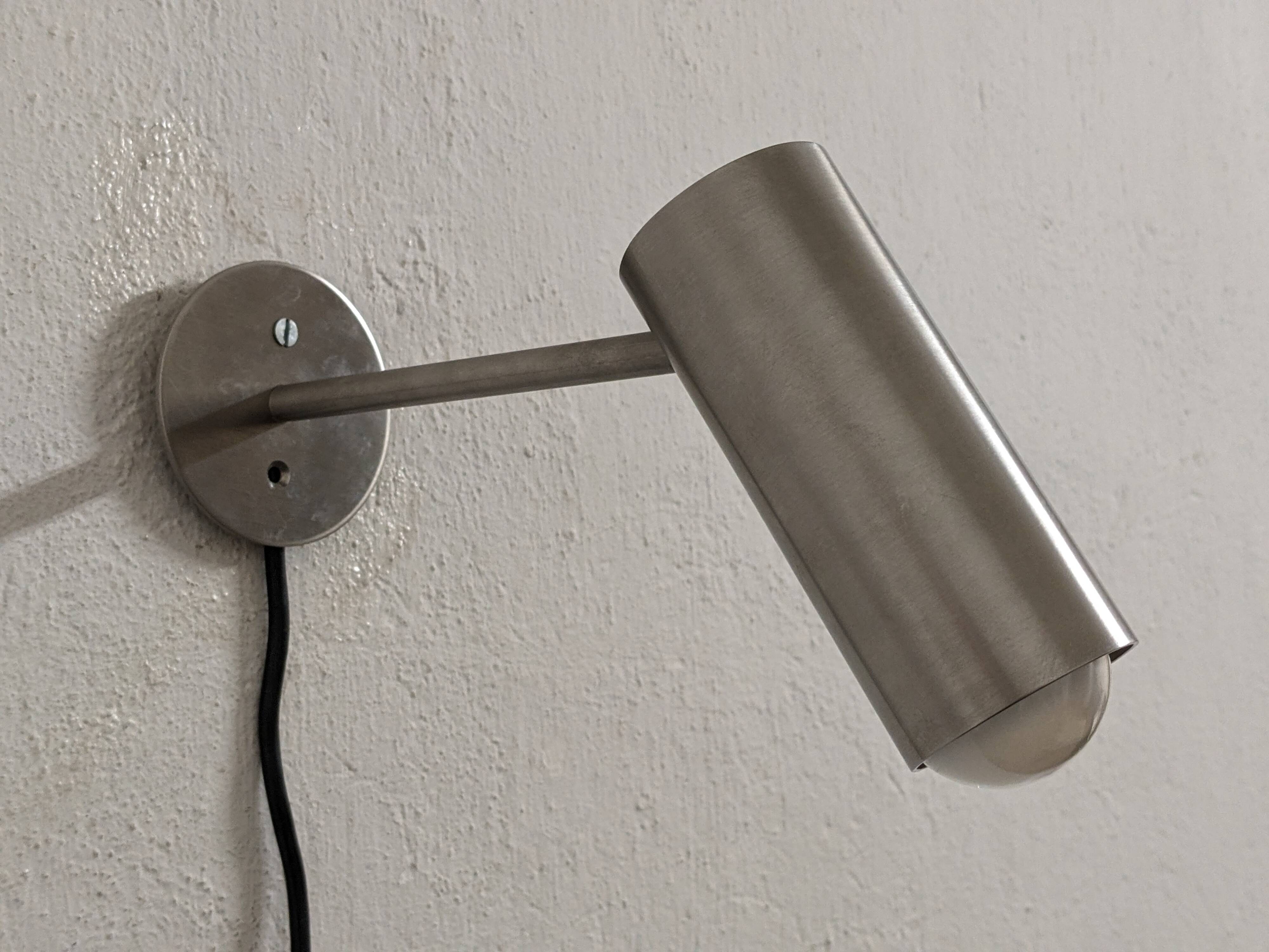 Stainless steel spotlight, 60s-70s