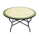 Table zellige ronde de 130 cm
