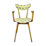Blond wooden chair scandinavian style of the 1960s