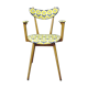 Blonde wooden chair in Scandinavian style from the 1960s.