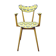 Blonde wooden chair in Scandinavian style from the 1960s.