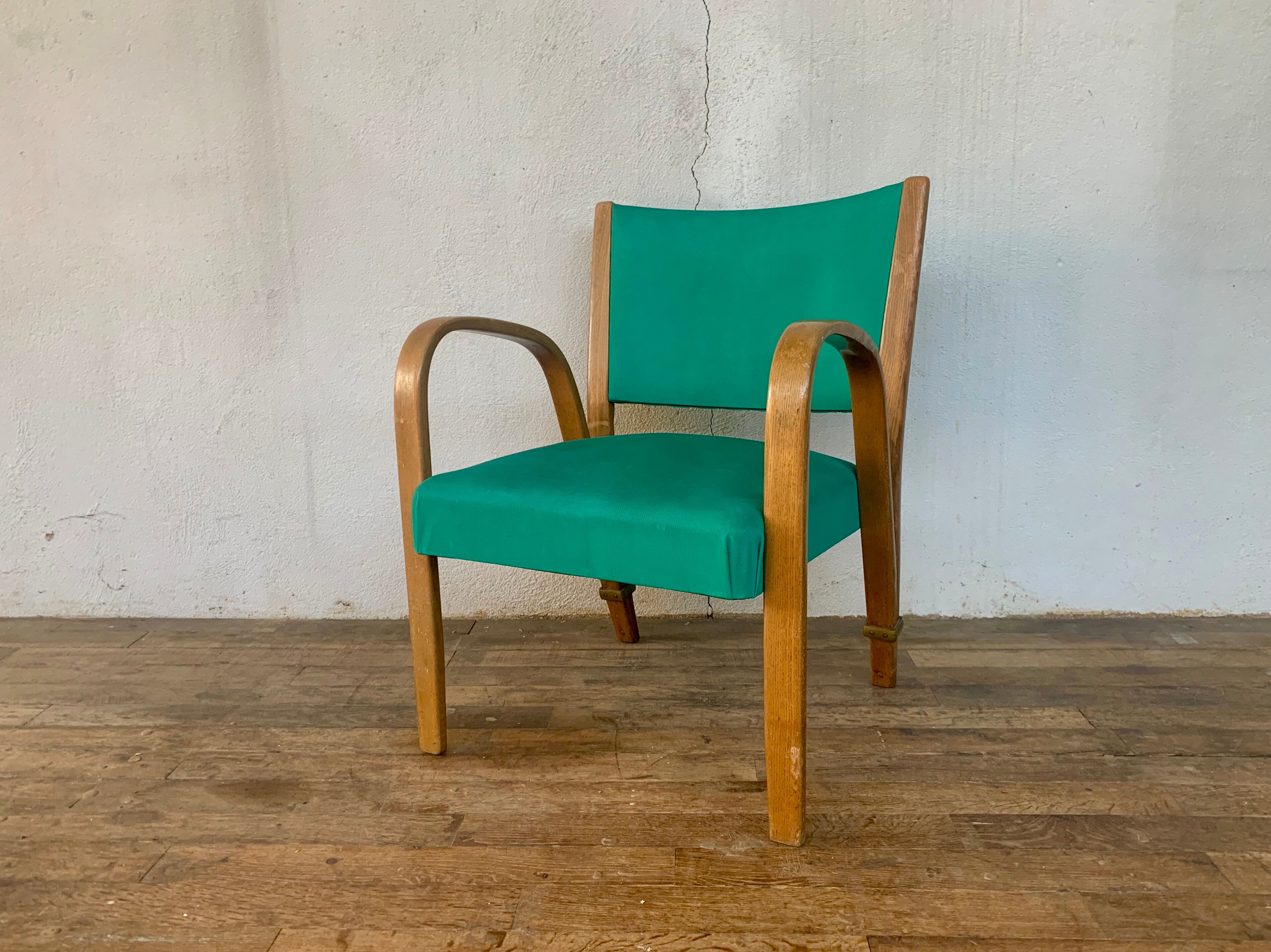 Fauteuil "bow wood" pour Steiner en bois courbé vintage 1950