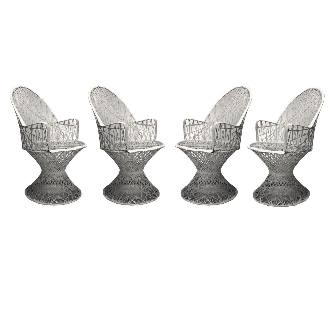 Set of four garden chairs 1960s.