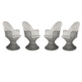 Set of four garden chairs 1960s.