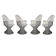 Ensemble de quatre chaises de jardin années 1960