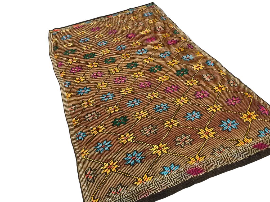 Oushak Geometric Vintage Anatolian Carpet