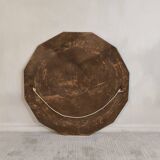 Élégant miroir ancien biseauté à 12 pans – style Art Déco vintage